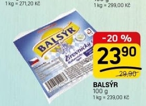 Sýr Balsýr Mlékárna Žirovnice