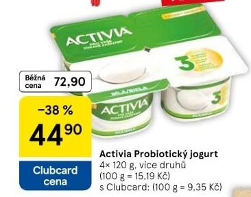 Bílý jogurt Activia Danone