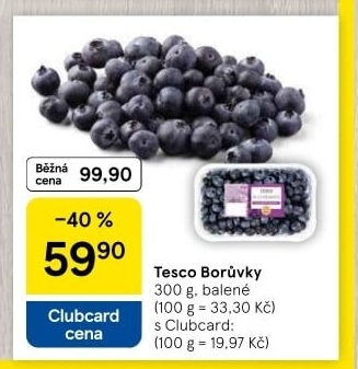 Borůvky Tesco