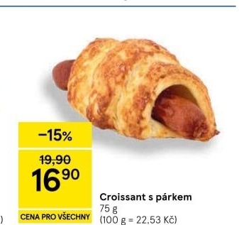 Croissant s párkem