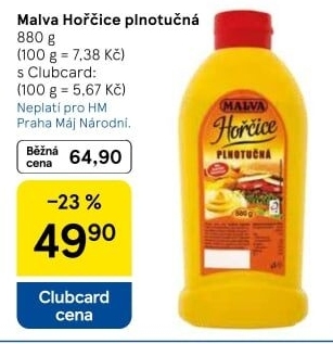 Hořčice plnotučná Malva