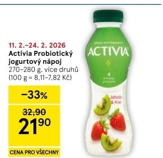 Jogurtový nápoj Activia Danone