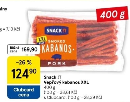 Kabanos vepřový Snack !t Tarczyński