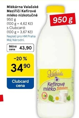 Kefírové mléko neochucené Mlékárna Valašské Meziříčí