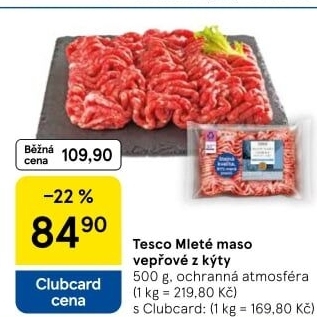 Maso mleté vepřové Tesco