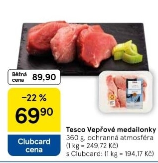 Medailonky vepřové Tesco