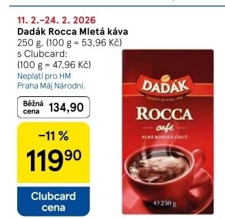 Mletá káva Rocca cafe Dadák