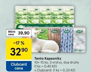Papírové kapesníčky 3vrstvé Tento