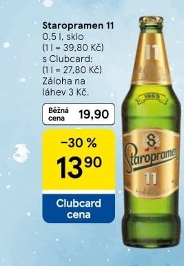 Pivo světlý ležák 11° Staropramen