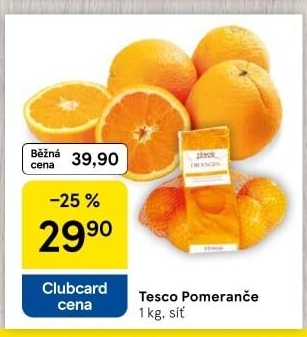 Pomeranče Tesco