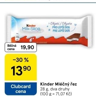 Řez mléčný Kinder