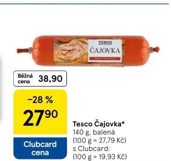 Salám Čajovka Tesco