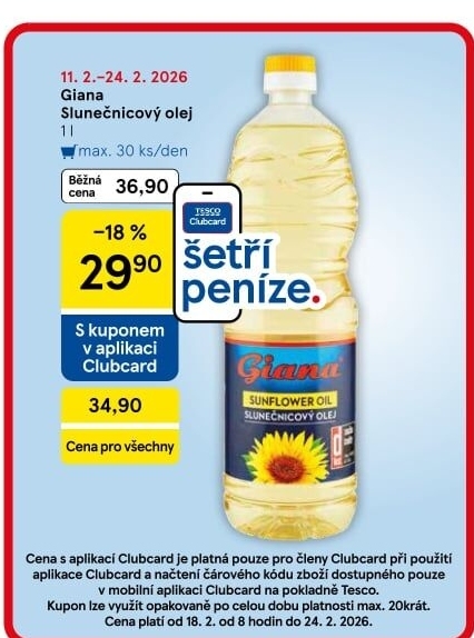 Slunečnicový olej Giana