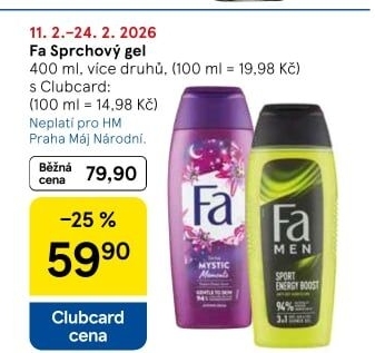 Sprchový gel Fa