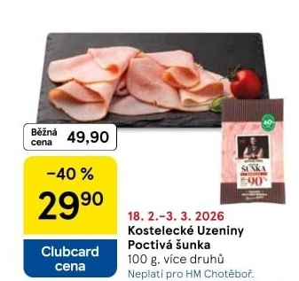 Šunka poctivá Kostelecké uzeniny