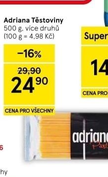 Těstoviny Adriana