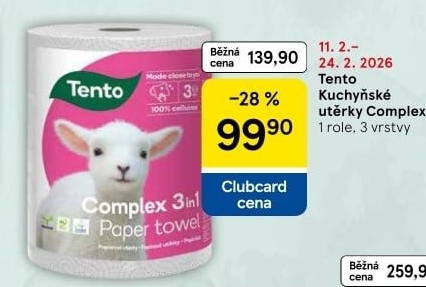 Utěrky kuchyňské 3vrstvé Complex Tento