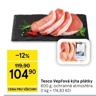 Vepřová kýta bez kosti Tesco