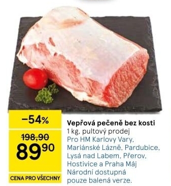 Vepřová pečeně bez kosti