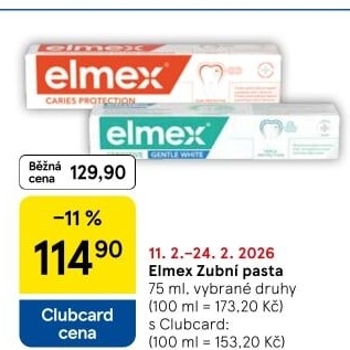 Pasty na zuby Elmex