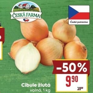 Cibule žlutá Česká Farma