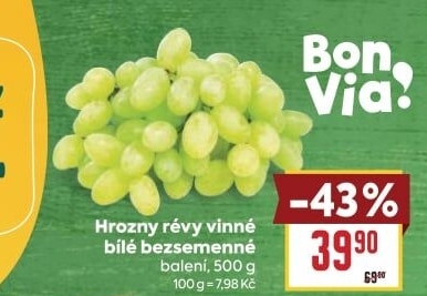 Hrozny bílé bezsemenné Billa Bonvia