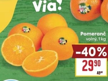 Pomeranče Billa Bonvia