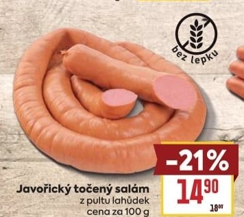 Salám javořický točený