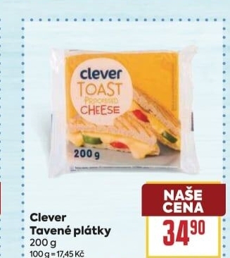 Sýr tavený plátky Clever
