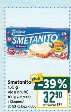 Sýr tavený Smetanito Želetava
