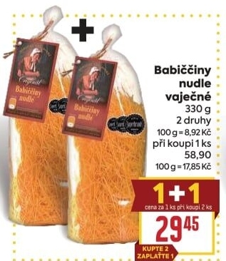 Polévkové nudle Babiččiny Druid