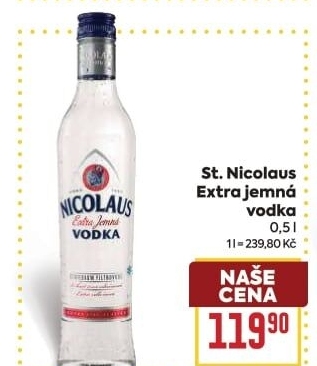Vodka extra jemná St. Nicolaus