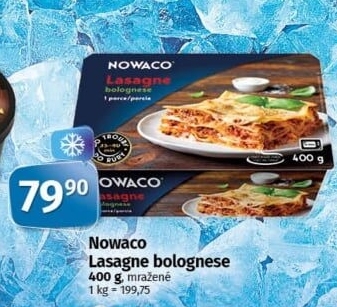 Lasagne mražené Nowaco