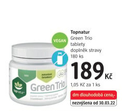 Doplněk stravy Green trio Topnatur