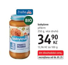 Příkrm hotová jídla bio Babylove