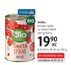 Rajčata konzervovaná dm Bio
