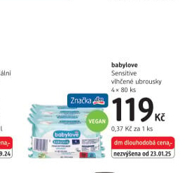 Vlhčené ubrousky dětské Babylove