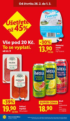 akční leták Lidl 26.2.2026-1.3.2026