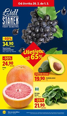 akční leták Lidl 26.2.2026-1.3.2026