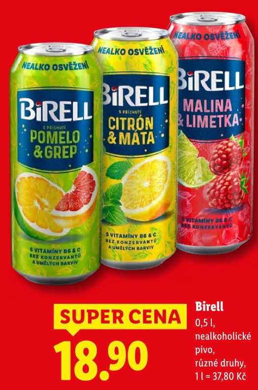 Nealkoholické pivo ochucené Birell