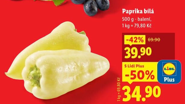 Paprika bílá