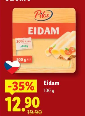 Sýr Eidam 30% Pilos