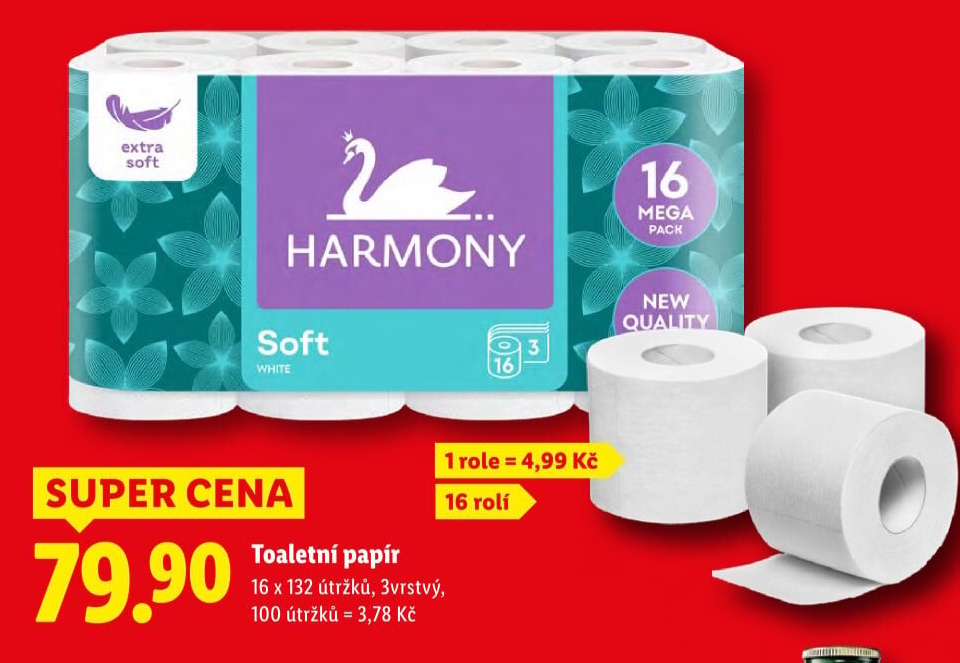 Toaletní papír 3vrstvý Harmony