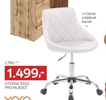 OTOČNÁ ŽIDLE PRO MLÁDEŽ