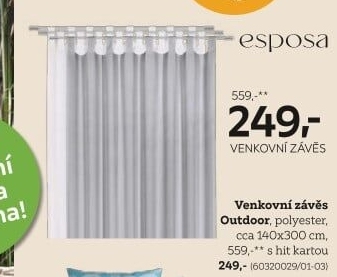 VENKOVNÍ ZÁVĚS