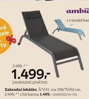 ZAHRADNÍ LEHÁTKO