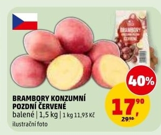 Brambory červené konzumní pozdní