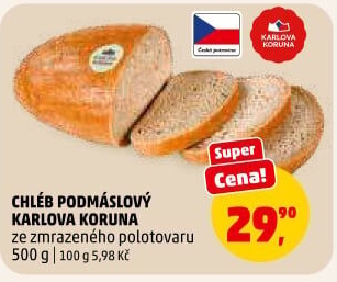 Chléb podmáslový Karlova Koruna