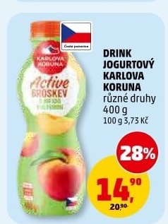 Jogurtový nápoj Karlova Koruna