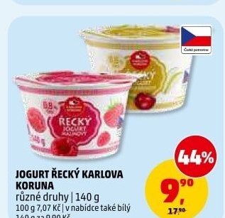 Ochucený jogurt řecký Karlova Koruna
